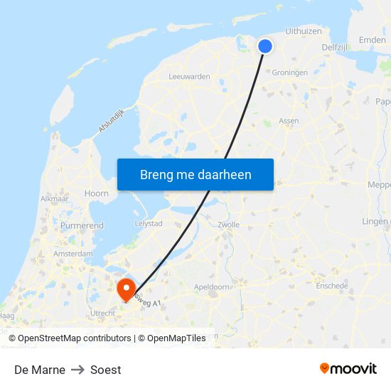 De Marne to Soest map