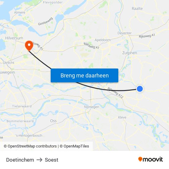 Doetinchem to Soest map