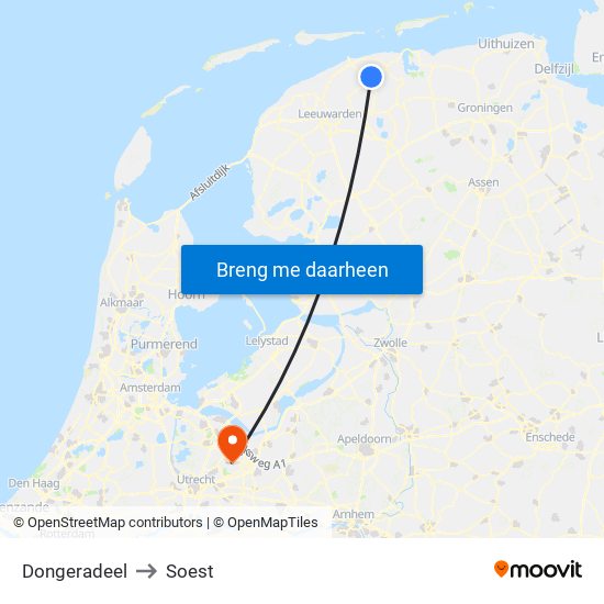 Dongeradeel to Soest map