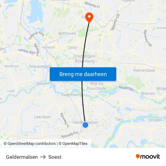 Geldermalsen to Soest map