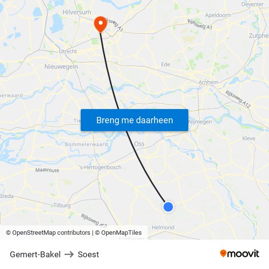 Gemert-Bakel to Soest map