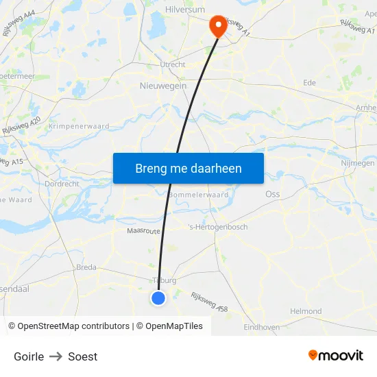 Goirle to Soest map