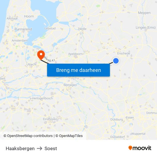 Haaksbergen to Soest map