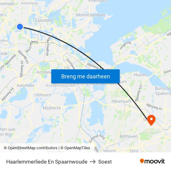 Haarlemmerliede En Spaarnwoude to Soest map