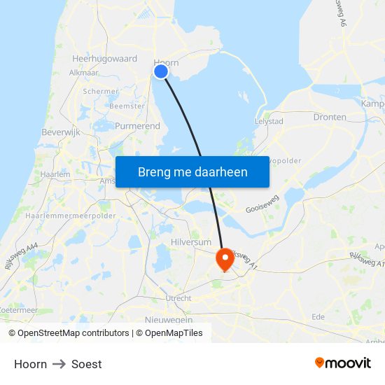 Hoorn to Soest map