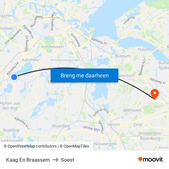 Kaag En Braassem to Soest map