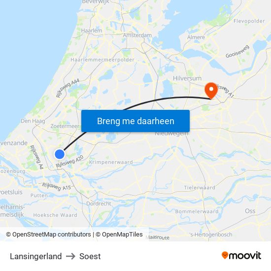 Lansingerland to Soest map