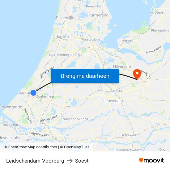 Leidschendam-Voorburg to Soest map