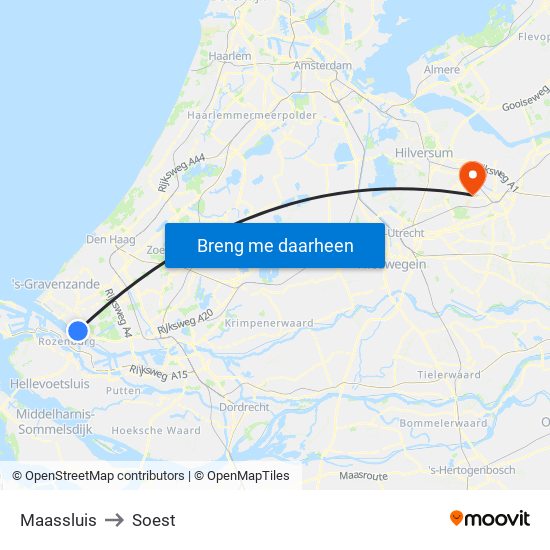 Maassluis to Soest map