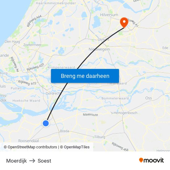 Moerdijk to Soest map