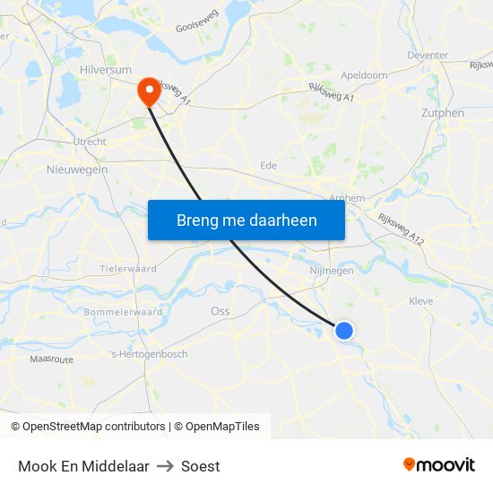 Mook En Middelaar to Soest map