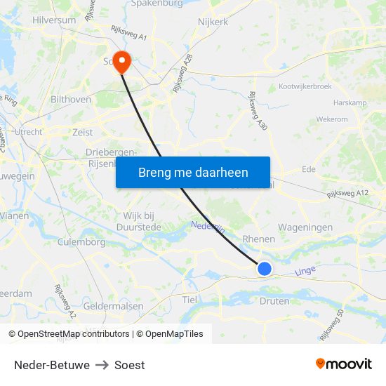 Neder-Betuwe to Soest map