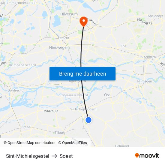 Sint-Michielsgestel to Soest map