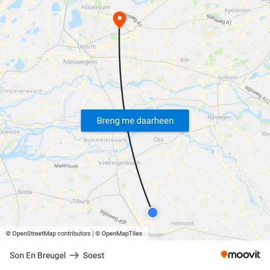 Son En Breugel to Soest map