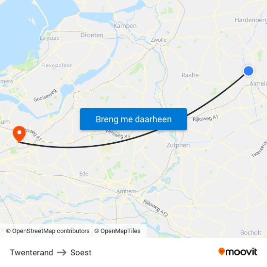 Twenterand to Soest map