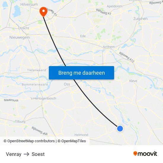 Venray to Soest map