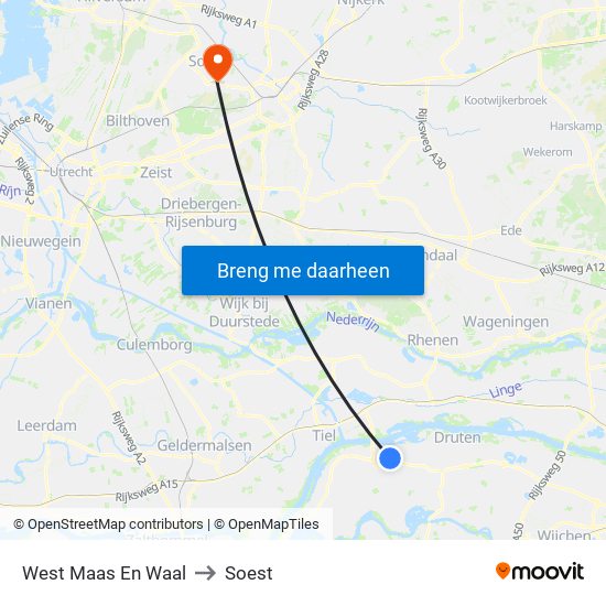 West Maas En Waal to Soest map