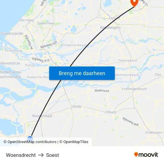 Woensdrecht to Soest map