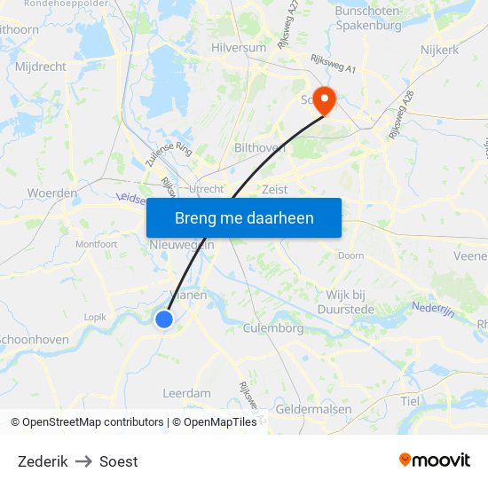 Zederik to Soest map