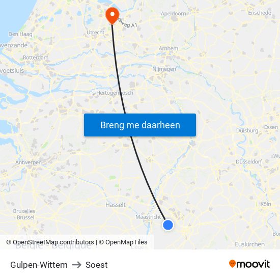 Gulpen-Wittem to Soest map