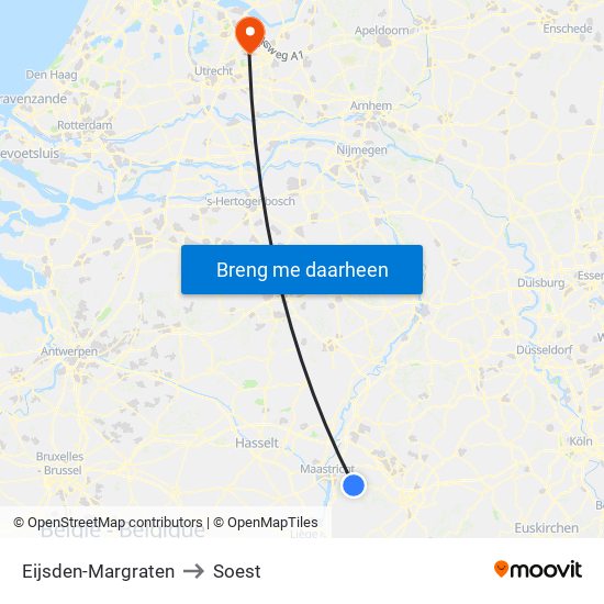 Eijsden-Margraten to Soest map
