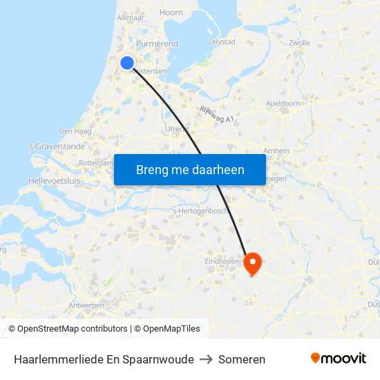 Haarlemmerliede En Spaarnwoude to Someren map