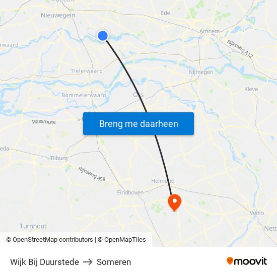 Wijk Bij Duurstede to Someren map