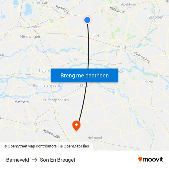 Barneveld to Son En Breugel map