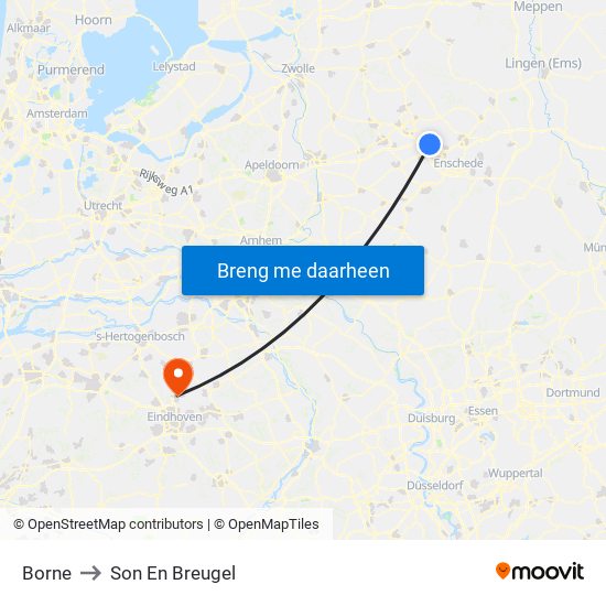 Borne to Son En Breugel map