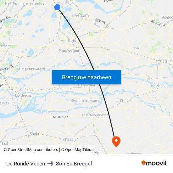 De Ronde Venen to Son En Breugel map
