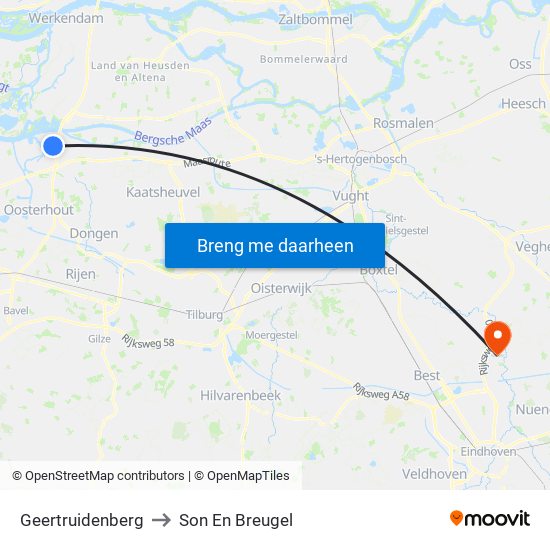 Geertruidenberg to Son En Breugel map