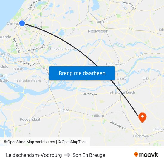 Leidschendam-Voorburg to Son En Breugel map