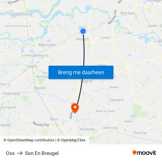 Oss to Son En Breugel map