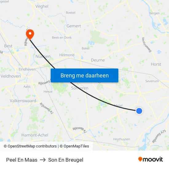 Peel En Maas to Son En Breugel map