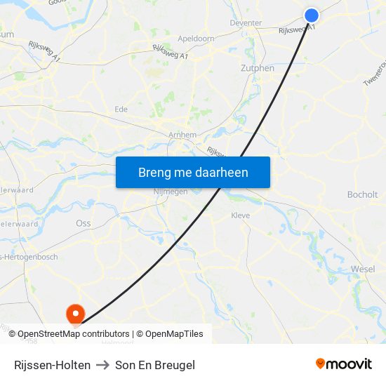 Rijssen-Holten to Son En Breugel map