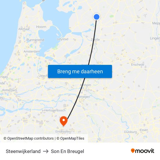 Steenwijkerland to Son En Breugel map