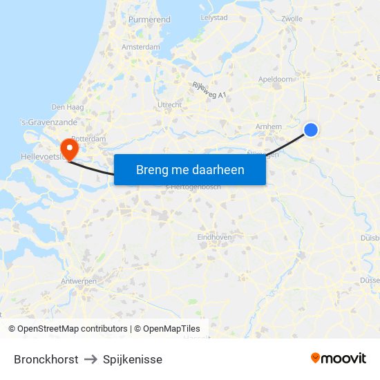 Bronckhorst to Spijkenisse map