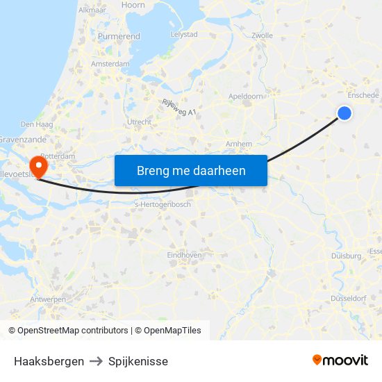Haaksbergen to Haaksbergen map