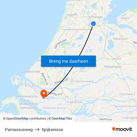 Parnassusweg to Spijkenisse map