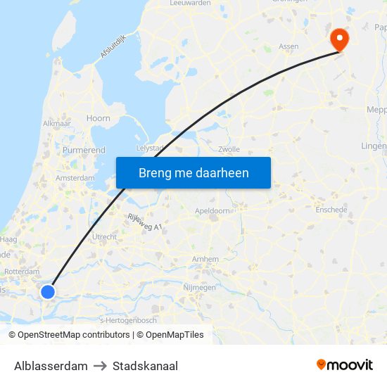 Alblasserdam to Alblasserdam map