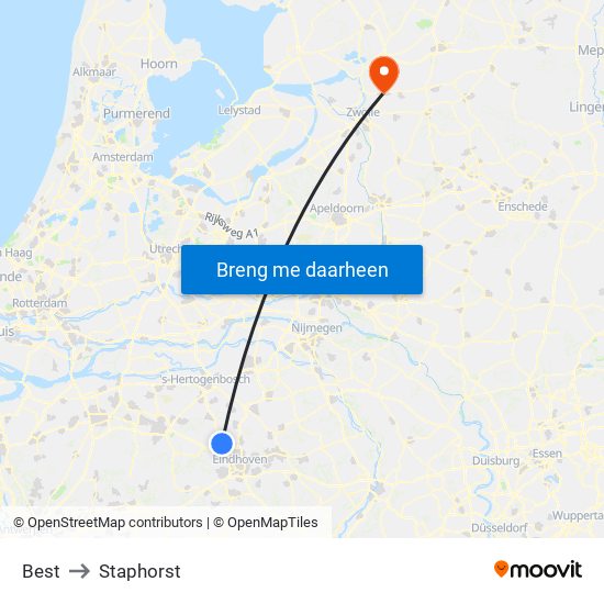 Best to Staphorst map