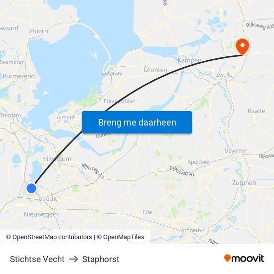 Stichtse Vecht to Staphorst map