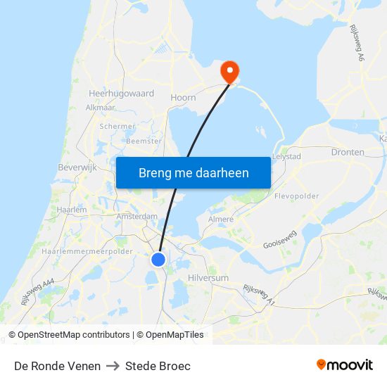 De Ronde Venen to Stede Broec map