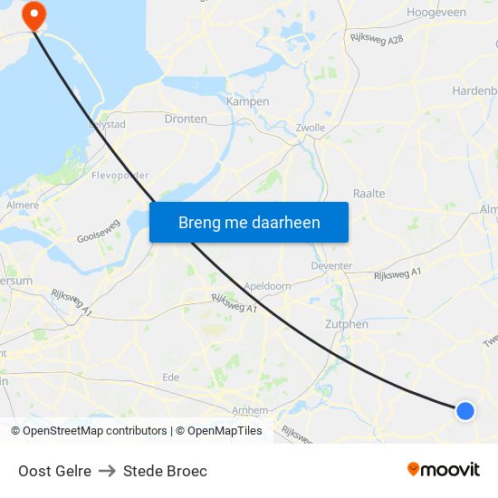 Oost Gelre to Stede Broec map