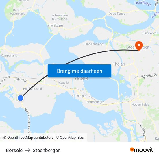 Borsele to Steenbergen map