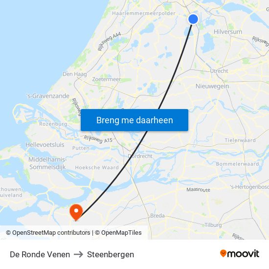 De Ronde Venen to Steenbergen map