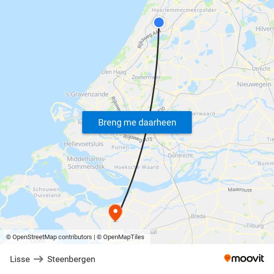 Lisse to Steenbergen map