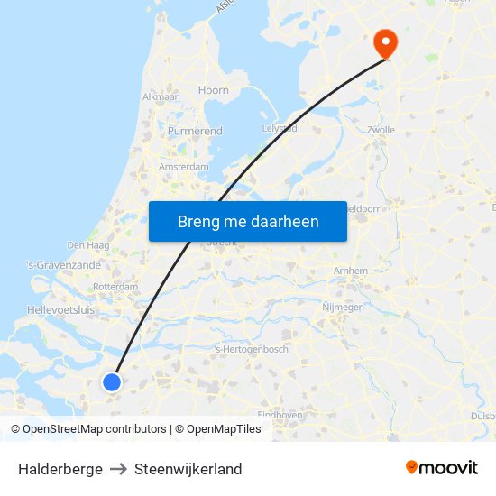 Halderberge to Steenwijkerland map