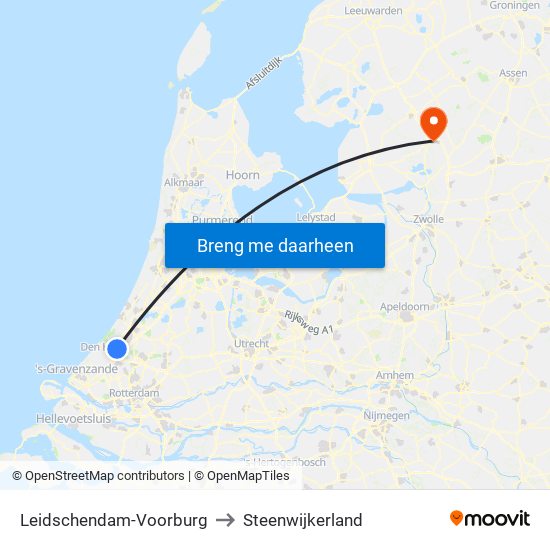 Leidschendam-Voorburg to Steenwijkerland map