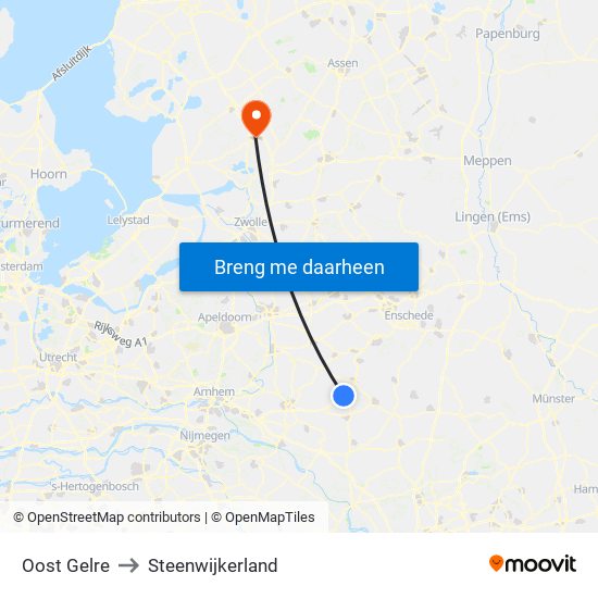 Oost Gelre to Steenwijkerland map